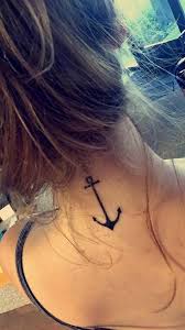Woman Neck Anchor Tattoo Ense Capa Dovmesi Tattoo Dovme Capalar