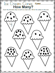 Ice Cream Counting Worksheet Madebyteachers