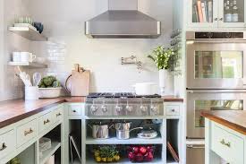 The taylor family of cabinets, with their sleek, modern lines and sophisticated construction details, comes in back and hinged door or sliding door in aluminum with wood panel. Alyssa Rosenheck Mint Green Kitchen Cabinets With No Doors Transitional Kitchen