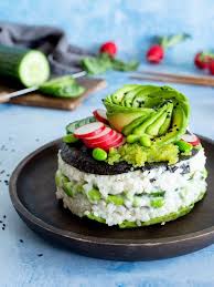 Vegan Sushi Cake Green Evi Vegan Sushi Sushi Cake Food