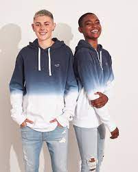 Super soft, affordable, fitted, no shrinking! Guys Dip Dye Hoodie Guys New Arrivals Hollisterco Com Hollister Outfits Guys Hollister Clothes Hoodies Men