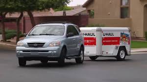 Car Towing A 4x8 U Haul Cargo Trailer Cargo Trailers Cargo Haul