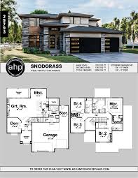 2 Story Modern Prairie Style House Plan Snodgrass Prairie Style Houses Family House Plans Modern House Floor Plans