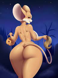 anthro ass blush bodily fluids breasts cum female furry genital  fluids halloween hi res looking at viewer looking back mammal mleonheart  mouse murid murine nude rodent solo 