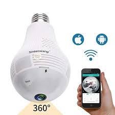 Sheenwang Light Bulb Camera One Of The Wireless Lamp Bulb Camera Upgrade Hd Panoramic Ip Camera Bulb With Security Cameras For Home App Remote Home Security