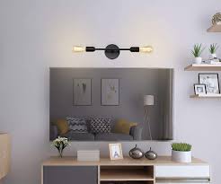 A list of 15 farmhouse vanity lights on a budget, great ideas for farmhouse bathroom lighting. Buy Banganma 2 Light Black Bathroom Vanity Light Fixtures Modern Industrial Wall Light Fixtures With On Off Switch Cord Plug In Wall Sconce Set Of Two For Living Room Bathroom Farmhouse Dining Room Online