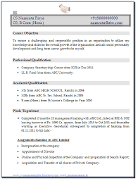 Resumes or curriculum vitae (c.v.) 3. Professional Curriculum Vitae Resume Template For All Job Seekers Sample Template Of An Excellent Experienc Company Secretary Resume Curriculum Vitae Resume