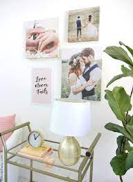 Props ideas for photo wall. Diy Wedding Wall Gallery With Free Printable Poster Party Ideas Party Printables Blog
