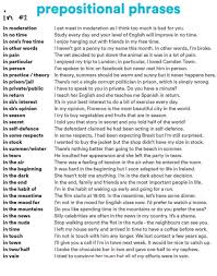 Prepositional phrases contain a preposition, an object, and sometimes one or more modifiers.; 100 Prepositional Phrases With Example Sentences In Pdf Recruitment Topper