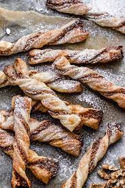 Flaky Puff Pastry Hazelnut Sticks Flowers In The Salad Recipe Pastry Easy Baking Recipes Pastry Desserts