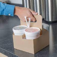 Sabert 29500 4 Cup Drink Carrier 200 Case In 2021 Drink Carrier Take Away Coffee Cup Ice Cream Packaging