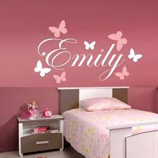 Personalised Butterfly Wall Sticker Girls Bedroom Stickers Decal Vinyl Art Quote Wall Stickers Girl Bedroom Bedroom Stickers Girls Wall Stickers
