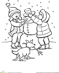 Snowy Day Coloring Page Coloring Pages Winter Snowman Coloring Pages Coloring Pages
