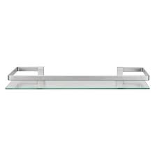 Unlike a cabinet, a bathroom shelf can hold frequently used items out in the open for easy access, and it can also display those items in a way that adds to your decor. 19 75 Floating Glass Bathroom Wall Shelf Chrome Danya B Target