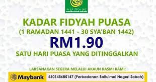 For example, sabah has empowered its standalone baitulmal with its own administration and management team which is totally separated from its sirc. Kadar Fidyah Puasa Bagi Negeri Sabah 1441h 1442h