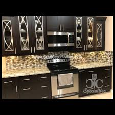 Custom Drop In Mullions For Cabinet Doors Custom Kitchen Cabinets Glass Mosaic Tile Kitchen Diy Remodel