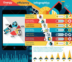 energy efficiency infographics set with effective house control