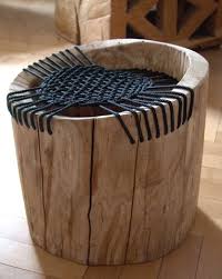 Rope Used For The Seat Can Be Made Out Of Recycled Material Diy Moveis Design De Madeira Moveis De Toras
