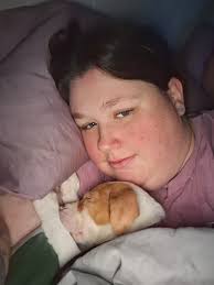 Tubbers hugging his uncle to sleep.