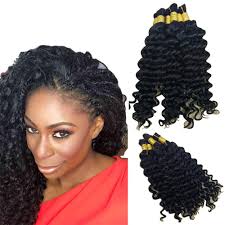 Many people will choose micro braids because it's a hairstyle that requires very little maintenance. Amazon Com Hannah Queen Wet N Wavy Bulk Hair Human Hair Micro Braiding 3 Bundle 150g Brazilian Deep Curly Wave Bulk Hair For Braiding Human Hair No Weft 16 16 16 Natural Black 1b Beauty