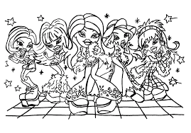 Bratz refers to the collection of fashion dolls, that are manufactured by mga entertainment. Free Printable Bratz Coloring Pages For Kids
