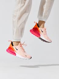 W Air Max 270 In Washed Coral Black Laser Fuchsia Orange Peel By Nike From Carbon38 Air Max 270 Air Max Women Womens Athletic Shoes