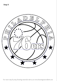 Archive with logo in vector formats.cdr,.ai and.eps (104 kb). Learn How To Draw Philadelphia 76ers Logo Nba Step By Step Drawing Tutorials