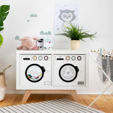 Play Washing Machine Kids Washing Machine Play Tumble Dryer Kids Tumble Dryer Stickers Decal Ikea Furniture Not Included Ikea Kids Ikea Hack Kids Ikea