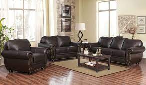 Clayton reclining sofa brown nailhead bargain box and bunks. Birch Lane Ethridge Genuine Leather Living Room Set Reviews Wayfair