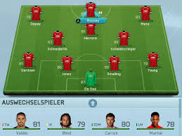 All information about man utd (premier league) ➤ current squad with market values ➤ transfers ➤ rumours ➤ player stats ➤ fixtures ➤ news. Fifa 16 Beste Aufstellung Fur Manchester United Esport Efootball Bildergalerie Kicker