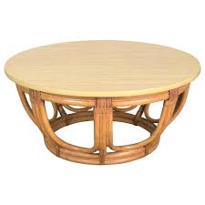 4900040 granada rattan side and end table in canary appliancesconnection $ 237.00. Vintage Round Rattan Drum Shape Coffee Or End Table With Laminate Top For Sale At 1stdibs