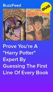 Prove You Re A Harry Potter Expert By Guessing The First Line Of Every Book Harry Potter Interesting Quizzes Harry