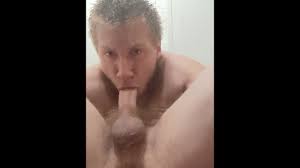 Guy SUCKS his own COCK In Public Hotel bathroom!