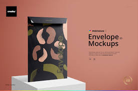 Envelope Mockup Set 03 In 2020 Mockup Envelope Box Mockup Design Template