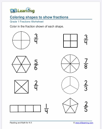 1st grade fractions math worksheets k5 learning fractions worksheets math fractions fractions
