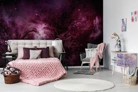 Purple Cosmos Bedroom Wall Murals Stickers Abstraction Contemporary Pixers We Live To Change In 2021 Modern Style Bedroom Bedroom Design Contemporary Bedroom