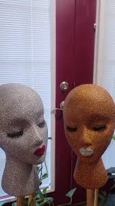 Female styrofoam mannequin head| display stand| wig stand| hat stand|  mannequin head| wig head| glitter head| salon display| wig model