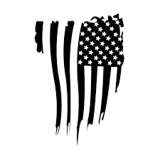Distressed Black American Flag Decal Distressed Flag Decal American Flag Decal Black White Flag Flag