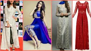 Pin On New Top Stylish Front Slit Party Wear Dress Designs For Girls 2018