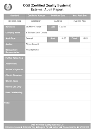 Quality System Audit Report Templates At Allbusinesstemplates Com