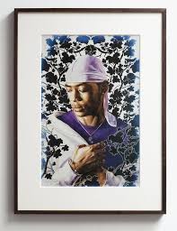 Portrait, kehinde wiley, floral, elegance, royalty, pick, cape, oil painting, oil. Kehinde Wiley Artspace Editions Hypebeast