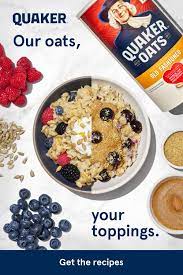 What Are Your Favorite Toppings To Add To Your Bowl Of Quaker Oats Check Out Our Oatmeal Berry Bowl If You Re A Fruit Lover Oats Recipes Oats Quaker Oatmeal