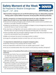 Dover Als Safety Moment Of The Week 08 May 2016 Safety Moment Topics Workplace Safety Topics Weather Emergency