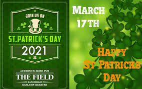 Patrick's day is considered a cultural and religious holiday, which is celebrated every year on march 17. St Patrick S Day 2021 Celebrations And Specials Around San Diego