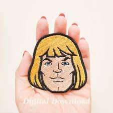 Retro Hero Embroidery Design: Cartoon Patch (digital Download)