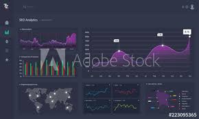 Dashboard Infographic Template With Statistics Graphs And
