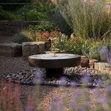 Natural Millstone Fountain Landscape Projects Landscape Design Stone Water Features