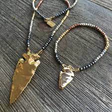 Peridot & diamond set stud earrings. Gold Arrowhead Pendant Fools Gold Pyrite Beaded Necklace Bracelet Set Bohobijou Online Store Powered By Storenvy