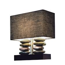 Elegant Designs Monterey 14 5 In Rectangular Dual Stacked Stone Ceramic Table Lamp With Black Shade Lt1036 Blk The Home Depot Most table lamps will work with compact fluorescent (cfl), incandescent or led light bulbs.