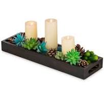 Amazon.com: Hanobe Rectangular Long Narrow Tray: Rustic ...
